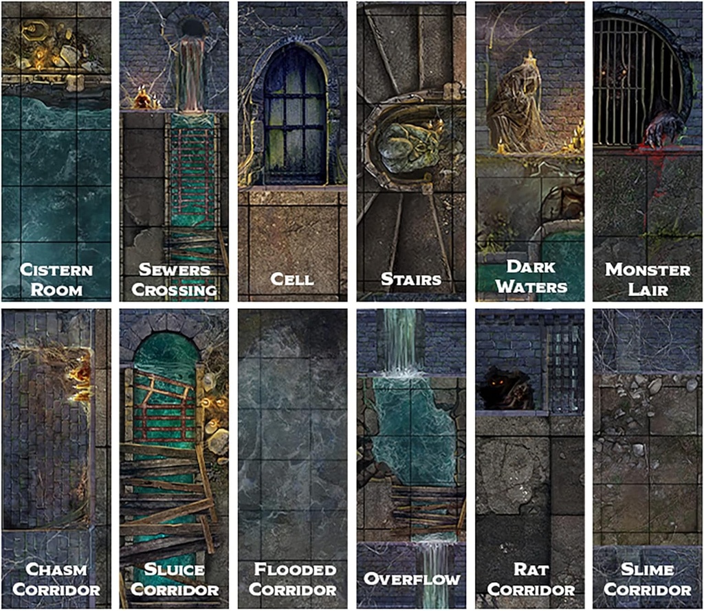 Gale Force Nine GF9TFD02 Tenfold Dungeon: Dungeons & Sewers