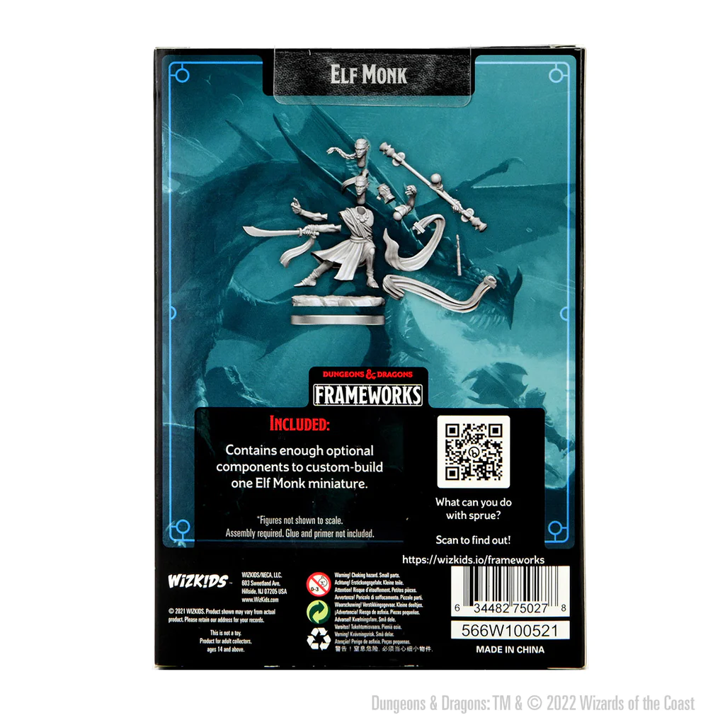 D&D Frameworks: Elf Monk Male