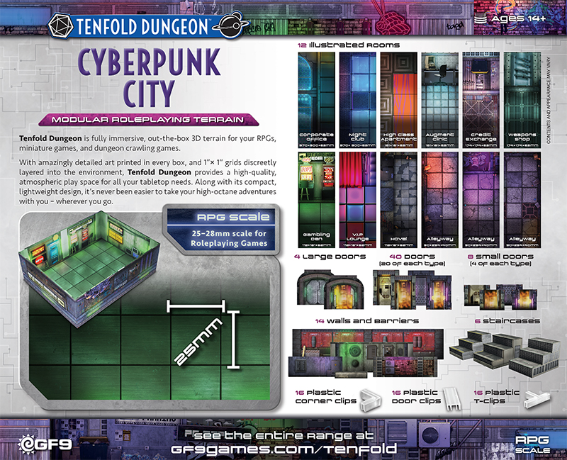 Gale Force Nine GF9TFD02 Tenfold Dungeon: Dungeons & Sewers