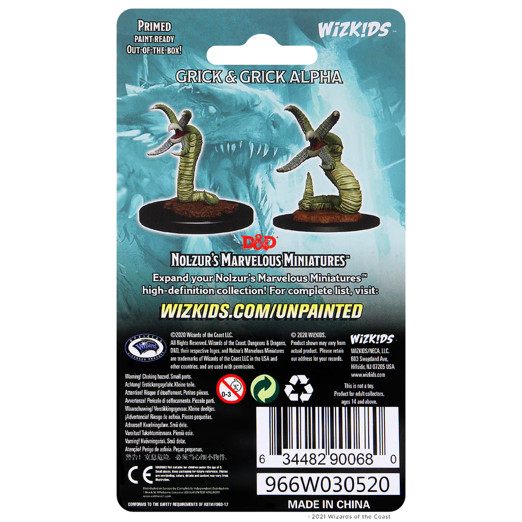 D&D Nolzur's Marvelous Miniatures: Grick & Grick Alpha