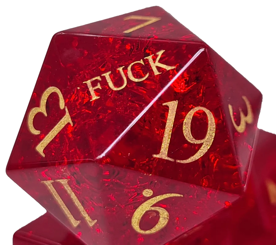 World of Dice: Glass Dice Critrack Red Special Edition