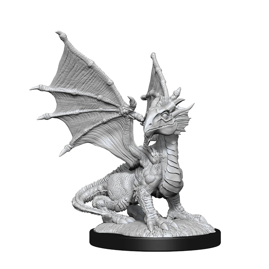 D&D Nolzur's Marvelous Miniatures: Silver Dragon Wyrmling & Female Halfling