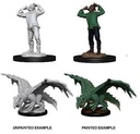 D&D Nolzur’s Marvelous Miniatures: Green Dragon Wyrmling & Afflicted Elf
