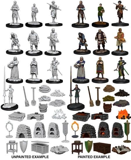 WizKids Deep Cuts Unpainted Miniatures: Townspeople: Castle - Castle 2
