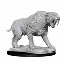 WizKids Deep Cuts Unpainted Miniatures: Saber-Toothed Tiger