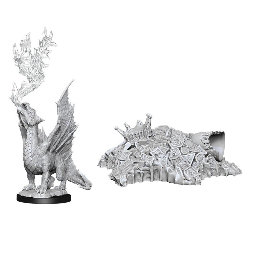 [90028] D&D Nolzur’s Marvelous Miniatures: Gold Dragon Wyrmling & Small Treasure Pile