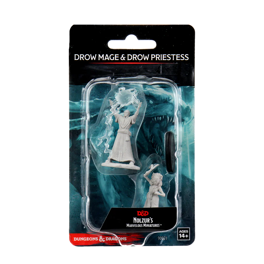 [90071] D&D Nolzur's Marvelous Miniatures: Drow Mage & Drow Priestess