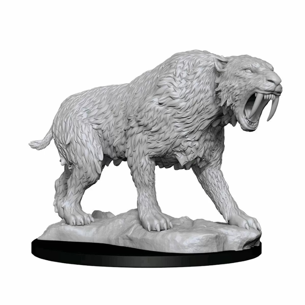 [90272] WizKids Deep Cuts Unpainted Miniatures: Saber-Toothed Tiger