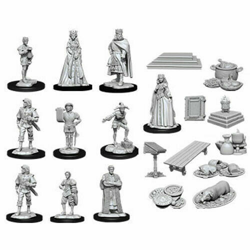 [90096] WizKids Deep Cuts Unpainted Miniatures: Towns People: Castle