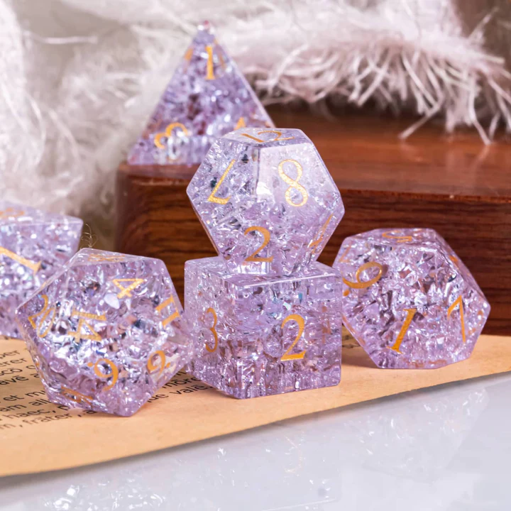 [M1252] World of Dice: Glass dice liliac