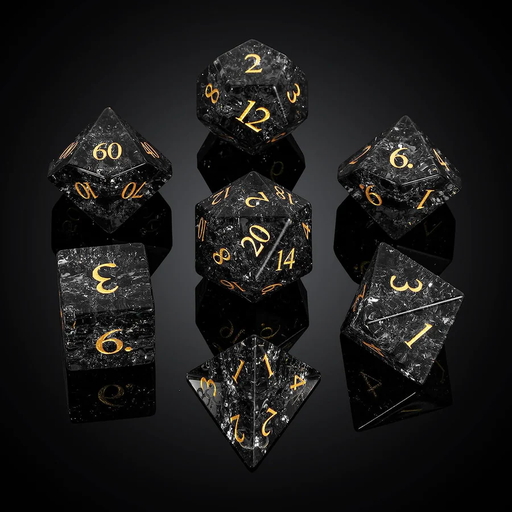 World of Dice: Glass Dice Critcrack Grey