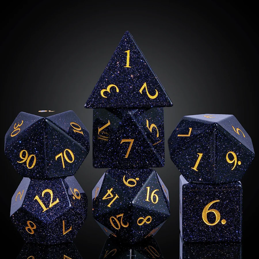 World of Dice: Blue Goldstone